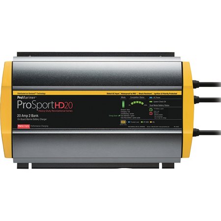 PROMARINER ProMariner 44020 Prosporthd Series USA Batttery Charger, 20 Amps, 2 Bank 44020